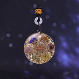 Orgonite® Pendant -Orgone Pendant Rainbow Crystal Stones Chakra Reiki Healing Energy Generator EMF Radiation Protection Orgonite Necklace