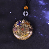 Orgonite® Pendant -Orgone Pendant Rainbow Crystal Stones Chakra Reiki Healing Energy Generator EMF Radiation Protection Orgonite Necklace