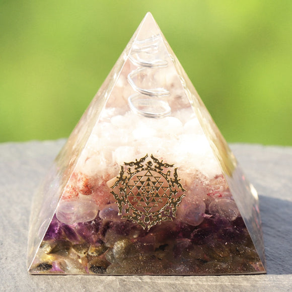 Reiki Pyramid~Orgone Pyramid Energy Generator With Aluminium Scrap Strawberry Crystal Healing Transport Feng Shui Goods Of Furniture Orgonite