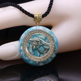 Orgonite® Pendant -Orgonite Energy Pendant Orgone Amazon Stone Necklace Horus Eye All-Seeing Eyes Devil's Eye Necklace Amulet Magnetic Jewelry