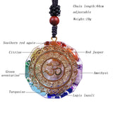 Orgonite® Pendant -Orgonite Pendant Om Symbol Necklace Chakra Healing Energy Necklace Meditation Jewelry Handmade Professional