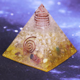 Reiki Pyramid~Orgonite Pyramid Natural Ceregat Energy Generator Pyramid  Yoga Energy Decoration Pyramid Resin Craft Feng Shui Ornaments