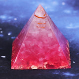 Reiki Pyramid~Orgonite pink tree of life Pyramid Healing crystal Stone plasma Orgone Energy generator Meditation tool Ion therapy