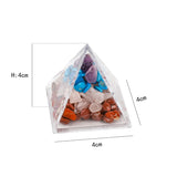 Pyramid Natural Crystal Gravel Acrylic DIY Resin Decor Craft Reiki Pyramid Mineral Ornaments