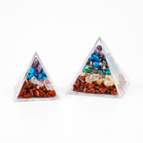 Pyramid Natural Crystal Gravel Acrylic DIY Resin Decor Craft Reiki Pyramid Mineral Ornaments