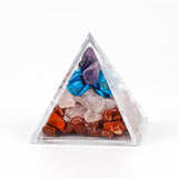 Pyramid Natural Crystal Gravel Acrylic DIY Resin Decor Craft Reiki Pyramid Mineral Ornaments