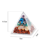 Pyramid Natural Crystal Gravel Acrylic DIY Resin Decor Craft Reiki Pyramid Mineral Ornaments