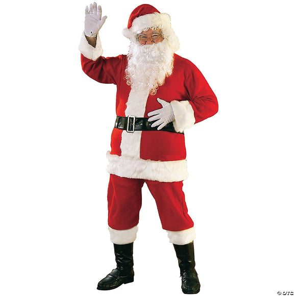 Men's plus size flannel santa suit