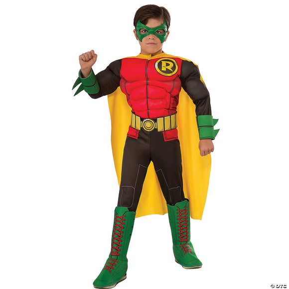 Boy's dc comics robin muscle costume