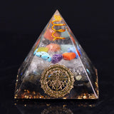 Reiki Pyramid~Reiki Orgone Pyramid Energy Generator Seven Chakra Meditation Yoga Development Labradorite Emf Shield Pyramid