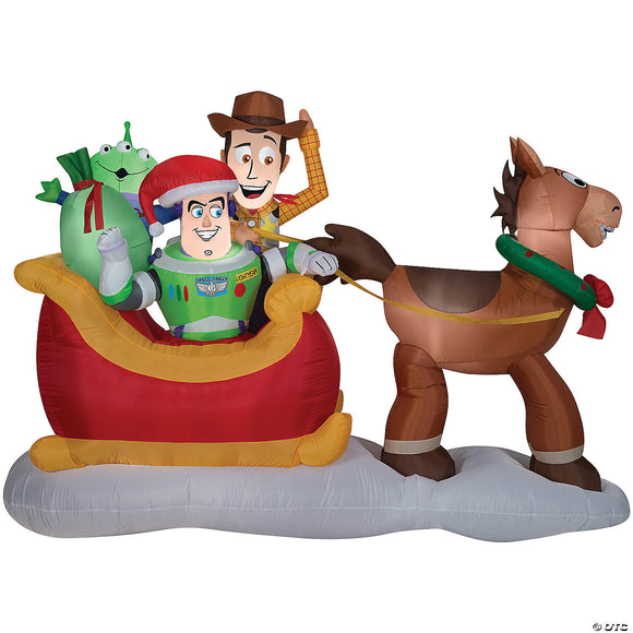 Toy story with sleigh airblown