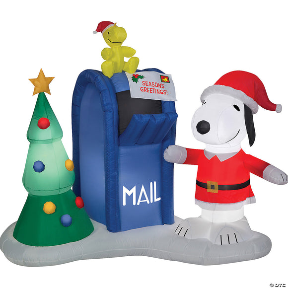 Snoopy and woodstock w/mailbox airblown