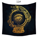 Altar Cloth~Sun and Moon Psychedelic Wall Tarot Tapestry Altar Tarot Cloth Divination Accessories with Art Chakra Home Decorations