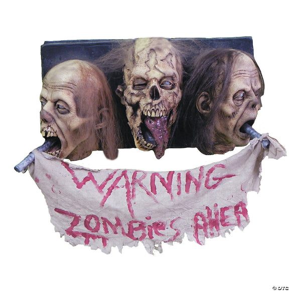 Zombie wall plaque 3 faced