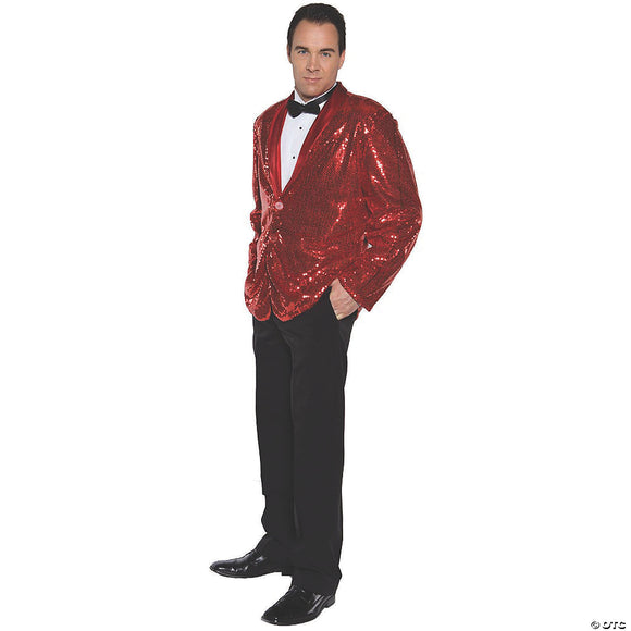 Sequin jacket red adult one sz