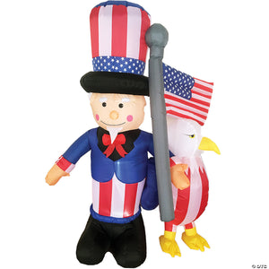 Inflatable uncle sam with eagle