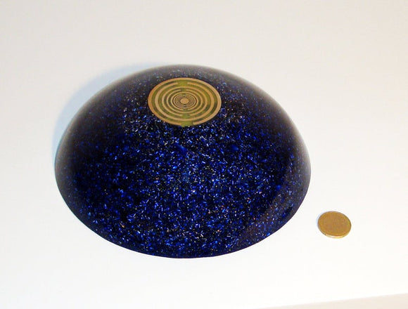 Orgone orgonite® large dome, hemisphere, blue sky, Universe, Galaxy, Cosmos, with 2 Golden Ratio Antennas MWO by Lakhovsky - EMF Protection