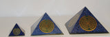 Orgone orgonite® Great Pyramid, cobalt blue, Energy Generator, 5 gold plated (24K) MWO by Lakhovsky, Golden Ratio Antenna