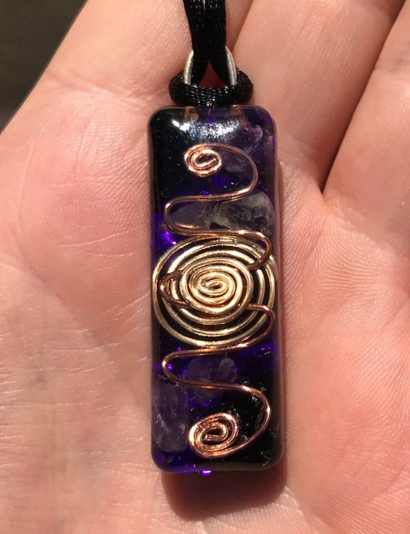 EMF and Psychic Protection 3rd Eye Orgone Crystal Healing Pendant