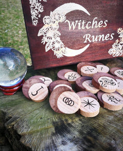 Witchcraft collection~Witches Runes with box, wicca, witchcraft