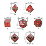Astrology Dice~Metal Dice Set Enamel dice 7 Pieces Metal Dice Set DND Dice Role Playing Game Dice Set for RPG Dungeons and Dragons D&D Math Teaching