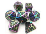 Astrology Dice~Mechanical Dice for DnD Tabletop RPGs Games 7pcs/set Metal Dice D4 D6 D8 D10 D% D12 D20 ,pathfinder dice,role playing games