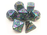 Astrology Dice~Mechanical Dice for DnD Tabletop RPGs Games 7pcs/set Metal Dice D4 D6 D8 D10 D% D12 D20 ,pathfinder dice,role playing games