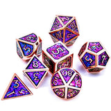 Astrology Dice~7 Pieces Metal Dices Set DND Game Polyhedral Solid Metal D&D Dice Set for Role Playing Game Dungeons and Dragons