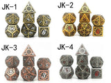 Astrology Dice~Metal Dice Set,Pieces Polyhedral Dice Set DND Dice Role Playing Game Dice Set RPG Dungeons and Dragons D&D Math Teaching,dnd dice set