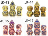 Astrology Dice~Metal Dice Set,Pieces Polyhedral Dice Set DND Dice Role Playing Game Dice Set RPG Dungeons and Dragons D&D Math Teaching,dnd dice set