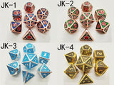 Astrology Dice~Metal Dices 7PCS/Set Metal Dragon Scale Carved Dnd Dice Set Dados Rpg Board Game Polyhedral Dices d4 d6 d8 d10 d12 d20