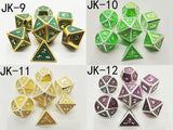 Astrology Dice~Metal Dices 7PCS/Set Metal Dragon Scale Carved Dnd Dice Set Dados Rpg Board Game Polyhedral Dices d4 d6 d8 d10 d12 d20