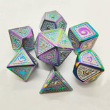 Astrology Dice~Metal Dices 7PCS/Set Metal Dragon Scale Carved Dnd Dice Set Dados Rpg Board Game Polyhedral Dices d4 d6 d8 d10 d12 d20