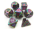 Astrology Dice~Mechanical Dice for DnD Tabletop RPGs Games 7pcs/set Metal Dice D4 D6 D8 D10 D% D12 D20 ,pathfinder dice,role playing games