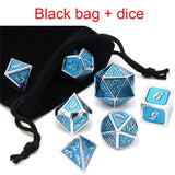 Astrology Dice~Metal Dice Set,Pieces Polyhedral Dice Set DND Dice Role Playing Game Dice Set RPG Dungeons and Dragons D&D Math Teaching,dnd dice set