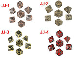 Astrology Dice~Metal Dice Set 7 Die Polyhedral Dice Set DND Dice Role Playing Game Dice Set for RPG Dungeons and Dragons D&D Math Teaching