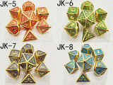 Astrology Dice~Metal Dices 7PCS/Set Metal Dragon Scale Carved Dnd Dice Set Dados Rpg Board Game Polyhedral Dices d4 d6 d8 d10 d12 d20