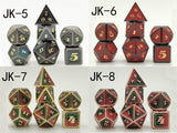 Astrology Dice~Metal Dice Set 7 Piece DND Dice Dungeons and Dragons Pathfinder RPG Polyhedral D&D Dices Table Games Role Playing Game 20 D12 D10 D8 D6 D4