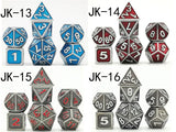 Astrology Dice~Vintage Metal Dices Set DND Game Polyhedral Solid Metal D&D Dice Set for Role Playing Game Dungeons and Dragons Tabletop Games