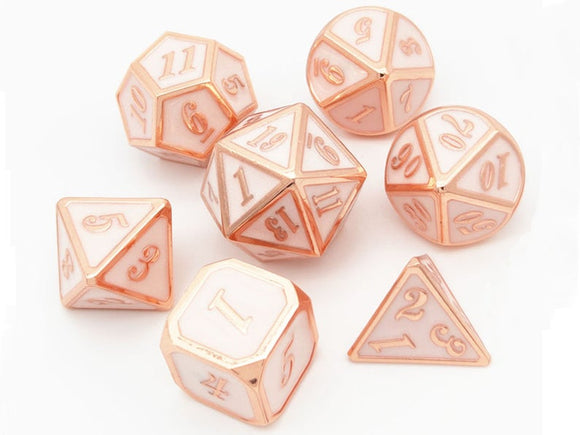 Astrology Dice~Solid Metal Polyhedral D&D Dice Set of 7 Metallic RPG Role Playing Game Dice Dungeons and Dragons 7pcs Set D4-D20