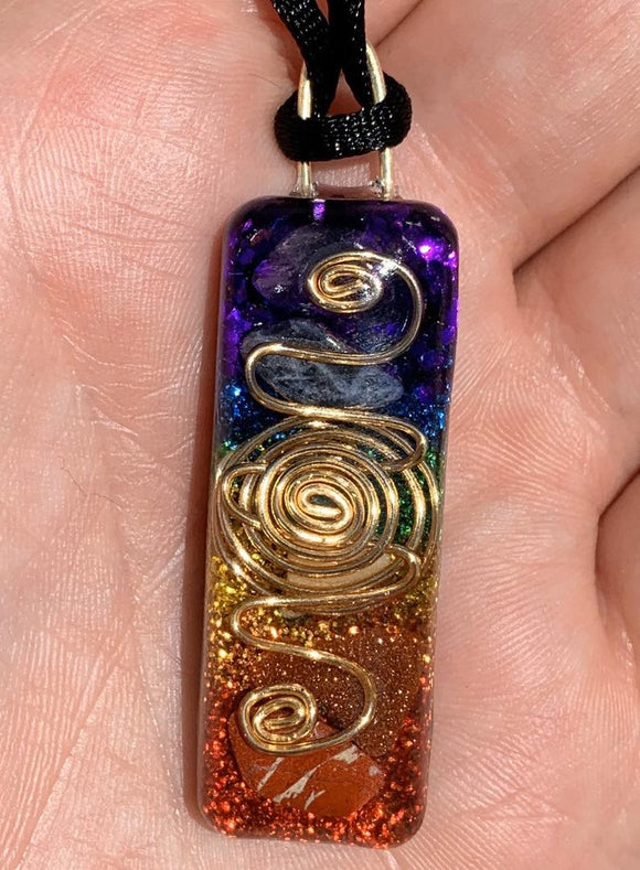 7 Chakras Orgone Pendant