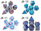 Astrology Dice~7 Pieces Metal Dices Set DND Game Polyhedral Solid Metal D&D Dice Set for Role Playing Game Dungeons and Dragons