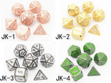 Astrology Dice~Solid Metal Polyhedral D&D Dice Set of 7 Metallic RPG Role Playing Game Dice Dungeons and Dragons 7pcs Set D4-D20