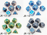 Astrology Dice~Solid Metal Polyhedral D&D Dice Set of 7 Metallic RPG Role Playing Game Dice Dungeons and Dragons 7pcs Set D4-D20