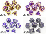 Astrology Dice~Solid Metal Polyhedral D&D Dice Set of 7 Metallic RPG Role Playing Game Dice Dungeons and Dragons 7pcs Set D4-D20