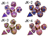 Astrology Dice~Metal Game Dice Polyhedral DND dice 7pcs Set, of D4 D6 D8 D10 D12 D20 for Dungeons and Dragons, Roleplaying Games Pathfinder Dice