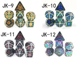 Astrology Dice~7 Pieces Metal Dices Set DND Game Polyhedral Solid Metal D&D Dice Set for Role Playing Game Dungeons and Dragons 20 D12 D10 D8 D6 D4