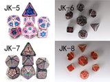 Astrology Dice~7 Pieces Metal Dices Set DND Game Polyhedral Solid Metal D&D Dice Set for Role Playing Game Dungeons and Dragons 20 D12 D10 D8 D6 D4