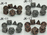 Astrology Dice~7 Piece DND Dice Metal Dice Set Dungeons and Dragons RPG Polyhedral D&D Dices Table Games Role Playing Game cute dice D8 D6 D4