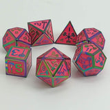 Astrology Dice~7 Piece DND Dice Metal Dice Set Dungeons and Dragons RPG Polyhedral D&D Dices Table Games Role Playing Game cute dice D8 D6 D4